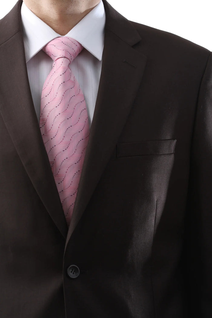 Men's Super 150's Brown Poly/Viscose Wool Feel 2pc Suit by Caravelli - Image 2