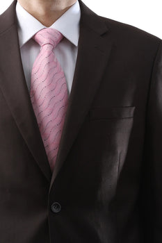 Men's Super 150's Brown Poly/Viscose Wool Feel 2pc Suit by Caravelli - Image 2