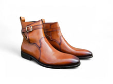 Carrucci Buckle Leather Strap Boots