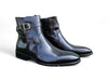 Buckle Leather Strap Boots
