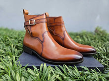 Carrucci Buckle Leather Strap Boots