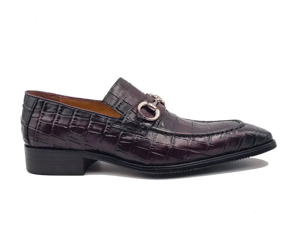 Buckle Loafer w Gator Embossed Leather - Image 12