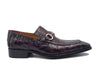 Carrucci Buckle Loafer w Gator Embossed Leather
