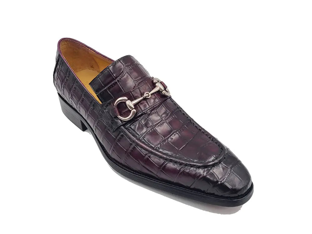 Buckle Loafer w Gator Embossed Leather - Image 13