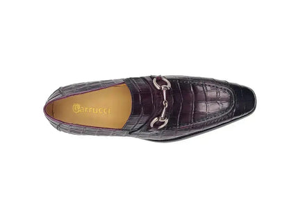 Carrucci Buckle Loafer: Gator Embossed Leather Loafer