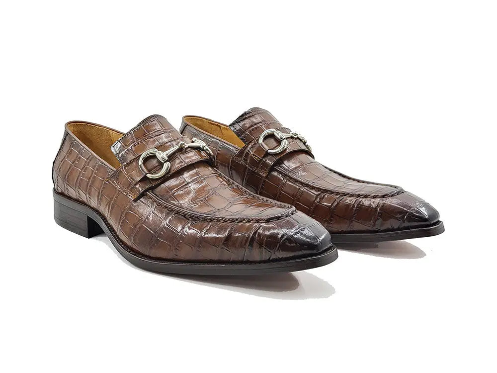 Buckle Loafer w Gator Embossed Leather - Image 18
