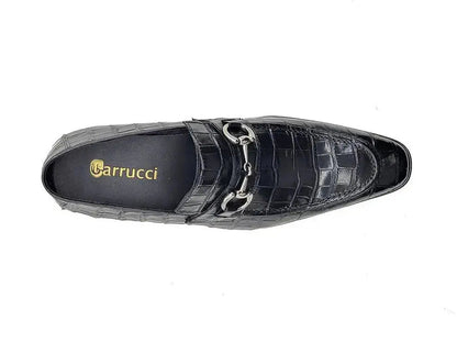 Carrucci Buckle Loafer: Gator Embossed Leather Loafer