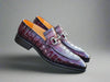 Carrucci Buckle Loafer: Gator Embossed Leather Loafer