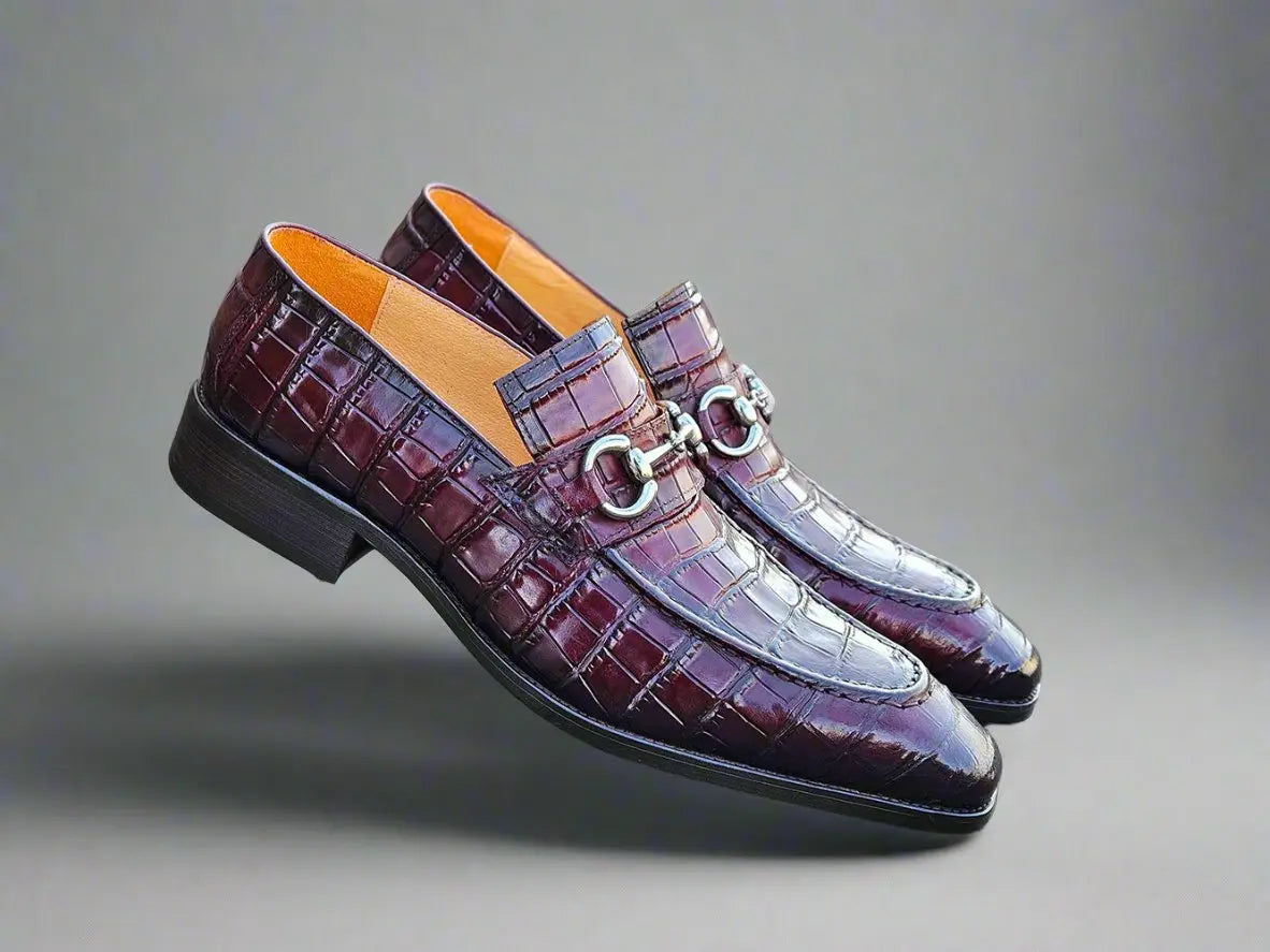 Buckle Loafer w Gator Embossed Leather - Image 22