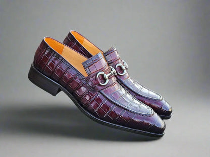 Buckle Loafer w Gator Embossed Leather - Image 22