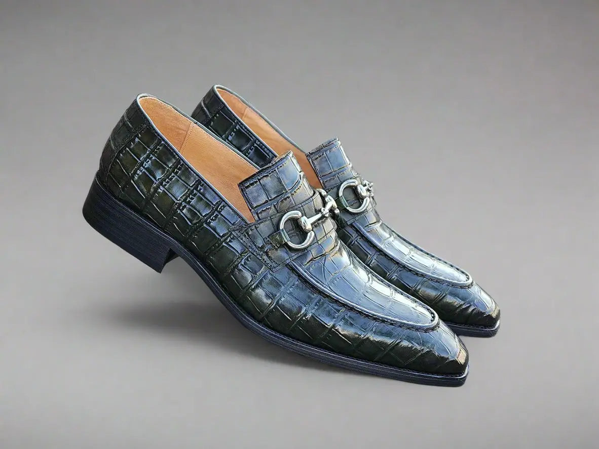 Buckle Loafer w Gator Embossed Leather - Image 27