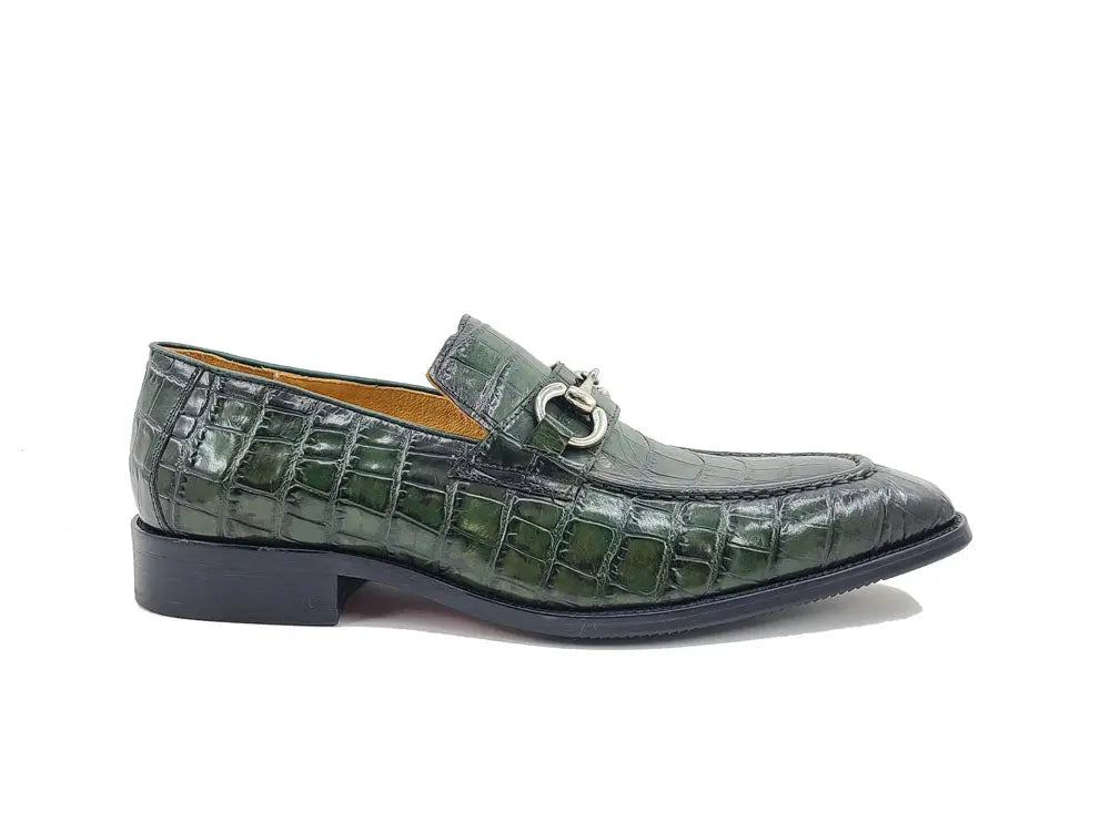 Buckle Loafer w Gator Embossed Leather - Image 28