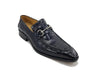 Carrucci Buckle Loafer w Gator Embossed Leather