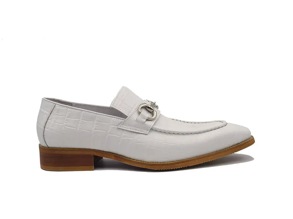 Buckle Loafer w Gator Embossed Leather - Image 32