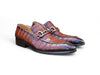 Carrucci Buckle Loafer: Gator Embossed Leather Loafer