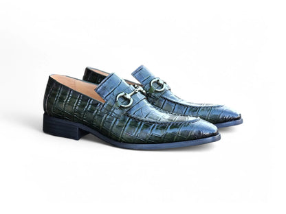 Buckle Loafer w Gator Embossed Leather - Image 26