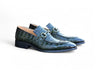 Carrucci Buckle Loafer w Gator Embossed Leather