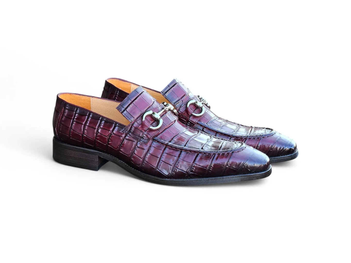 Buckle Loafer w Gator Embossed Leather - Image 21