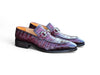 Carrucci Buckle Loafer w Gator Embossed Leather