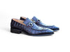 Carrucci Buckle Loafer w Gator Embossed Leather
