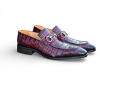 Carrucci Buckle Loafer: Gator Embossed Leather Loafer