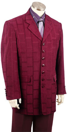Men's Casual Leisure Suit Burgundy ~ Wine ~ Maroon Suit  ~ Raisin Burgundy Suit