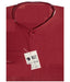 TDC Men's Banded Collar collarless Shirt Burgundy ~ Wine ~ Maroon Color