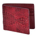 Men's Genuine Exotic Animal Skin Wallet ~ billetera ~ CARTERAS Burgundy ~ Maroon ~ Wine Color Genuine Gator Card Holder Wallet