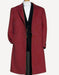 Men's Dress Coat Soft Finest Grade Overcoat ~ Long Men's Dress Topcoat -  Winter coat Dark Burgundy ~ Wine ~ Maroon Color