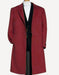 Men's Dress Coat Soft Finest Grade Overcoat ~ Long Men's Dress Topcoat -  Winter coat Dark Burgundy ~ Wine ~ Maroon Color