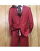 Men's 1 button style Peak Lapel Vested Slim fitted Burgundy ~ Wine ~ Maroon Suit