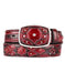 Original Burgundy ~ Wine ~ Maroon Color Eel Skin Fashion Western Belt