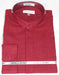 Burgundy Mandarin Long sleeve dress shirt