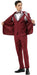 Burgundy Prom Tuxedo - Perfect Wedding Suit Vested Rhinestone sequin Lapelled