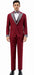 Burgundy Prom Tuxedo - Perfect Wedding Suit Vested Rhinestone Lapelled