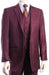 Men'S 2 Button Athletic Cut Regular Fit Suit Burgundy ~ Wine ~ Maroon Suit