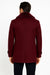 Mens Burgundy Double-Breasted Overcoat with Faux Fur Shawl Collar – Slim Fit Peacoat - Alberto Nardoni Signature