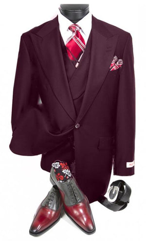 Burgundy Traditional Steve Harvery Style For Men