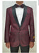 Paisley-300 Burgundy and Black Tuxedo Blazer with Bow Tie