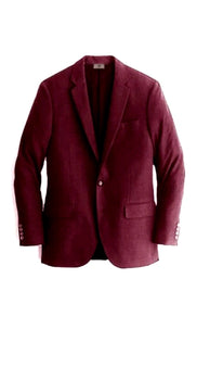Burgundy Mens Winter Blazers - Cashmeres and Winter Fabric Dress Jacket $99UP