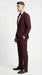 Men's Burgundy and Burgundy Shawl Lapel Tuxedo Suit | Classic Formal Wedding Prom Dinner Jacket Set