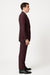 3 Piece Big Peak Lapel Burgundy Suit Vested Wide Leg Pants 1 Button Suit 100% Wool Full Cut Burgundy ~ Wine ~ Vest Maroon Suit