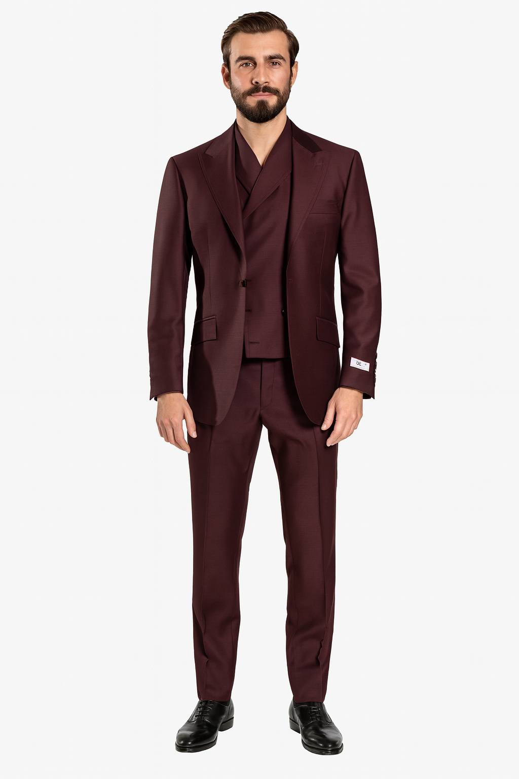 black suit with burgundy dress Burgundy Slim Fit Men Suit with Black Shawl Lapel