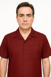 Linen Walking Suit Burgundy Men's Leisure Suit