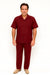 Linen Walking Suit Burgundy Men's Leisure Suit