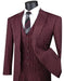 1920s Mens Suit - 1920s Mens Outfit - 1920s  costume  Bold Pinstripe Wide Suit in Burgundy