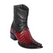 Los Altos Faded Burgundy Caiman Tail Low Shaft Square Toe Boot