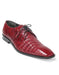 Mens Los Altos Burgundy Genuine Caiman Belly Lace Up