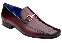 Belvedere Men's Burgundy Ostrich Leg Loafer Bruno
