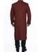 Mens Full Length Ankle length Top Coat / Wool Dress Burgundy Overcoat